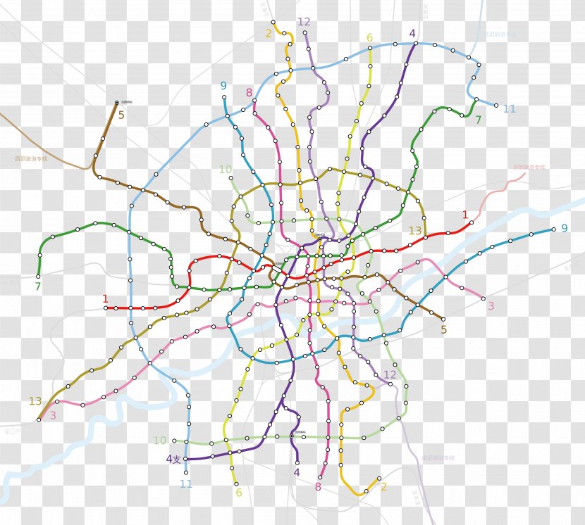 Shenyang Metro Line 1 Rapid Transit Sine Mathematics - Modern Tram Transparent PNG