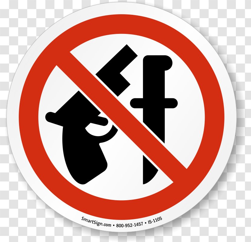 United States Knife Weapon Firearm Concealed Carry - Prohibited Sign Transparent PNG