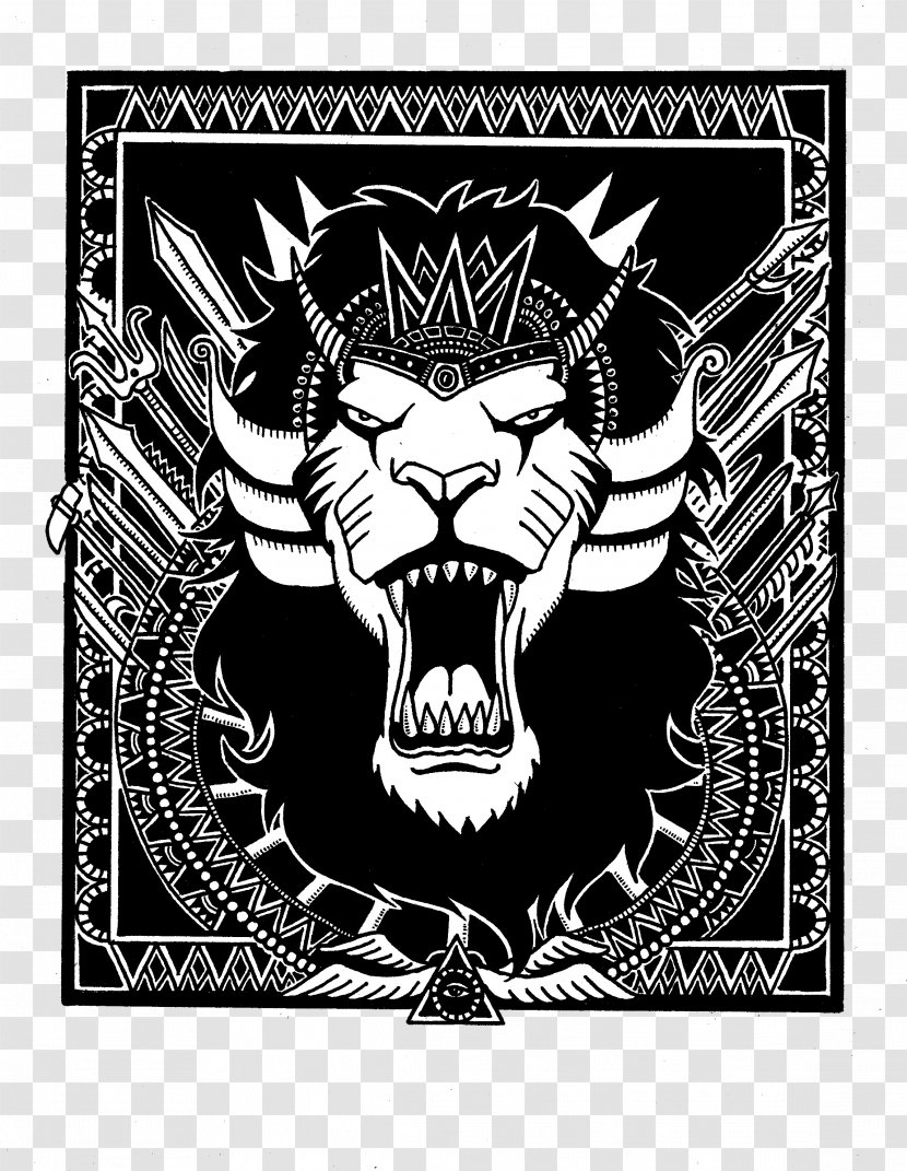 Graphic Design Tiger Visual Arts Illustration Poster - Black - Horoscope Transparent PNG