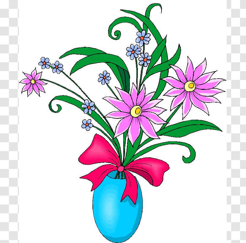 Vase Of Flowers Clip Art - Artwork - Graphic Free Transparent PNG