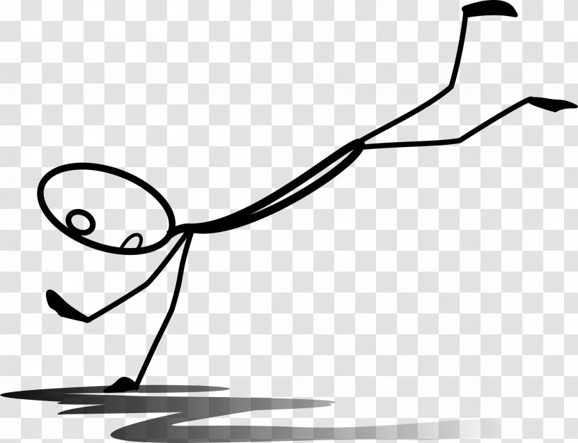 Stickman Falling Stick Figure Drawing Clip Art - Silhouette - Fallen Transparent PNG