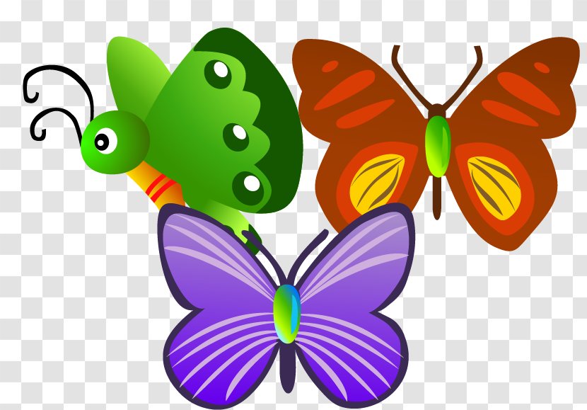 Butterfly Insect Cartoon Clip Art - Monarch Transparent PNG
