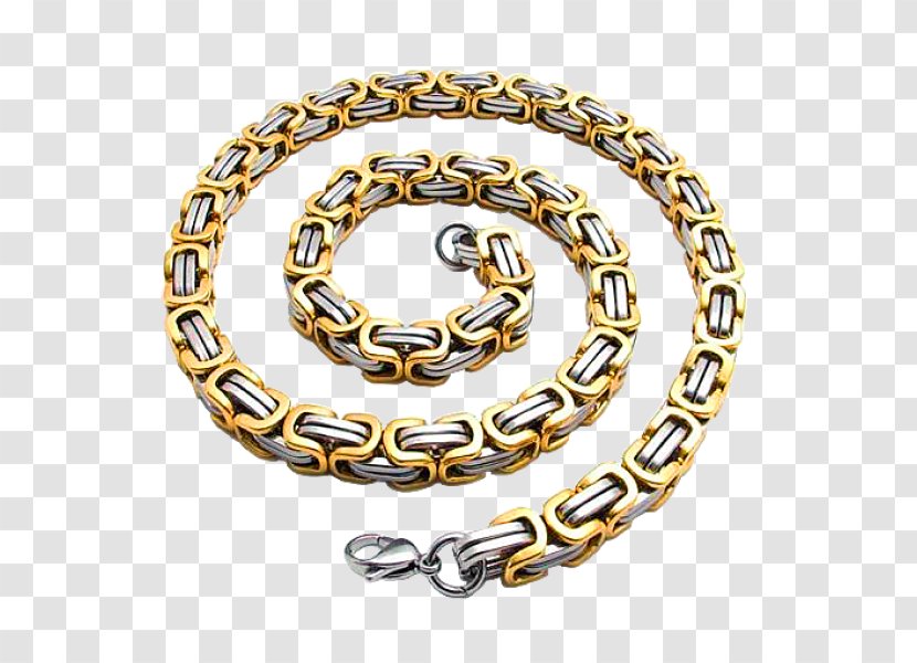 Chain Steel Necklace Alloy Bracelet - Byzantine Transparent PNG