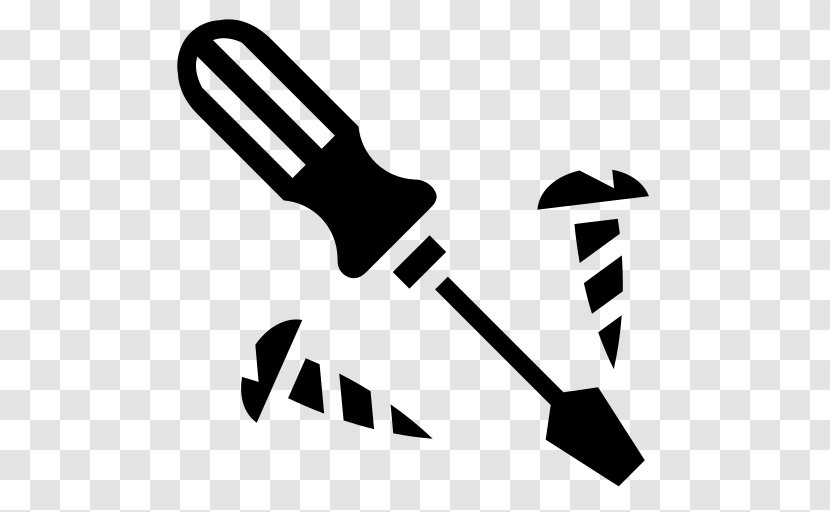 Screwdriver Clip Art - Black And White Transparent PNG