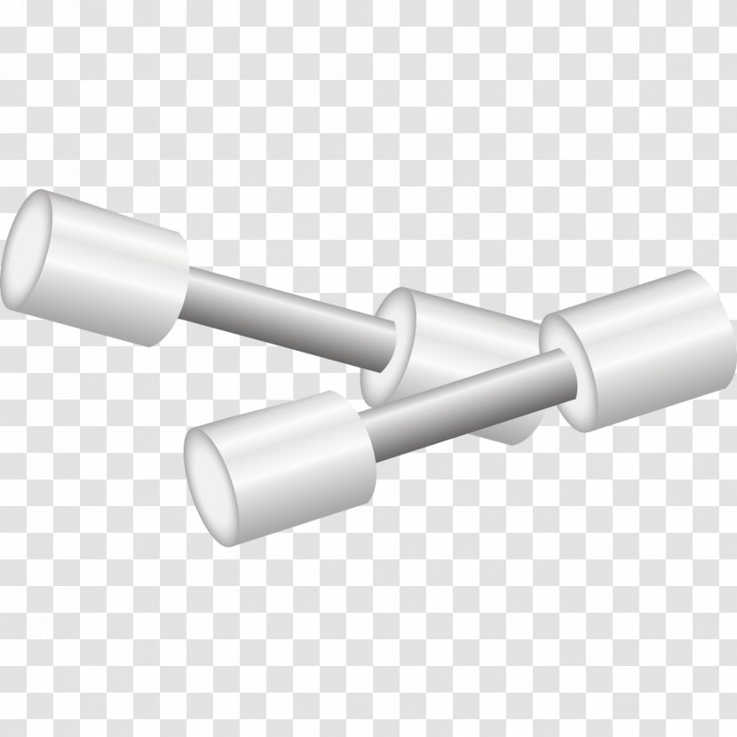 Dumbbell Barbell - Physical Fitness - White Graphics Transparent PNG