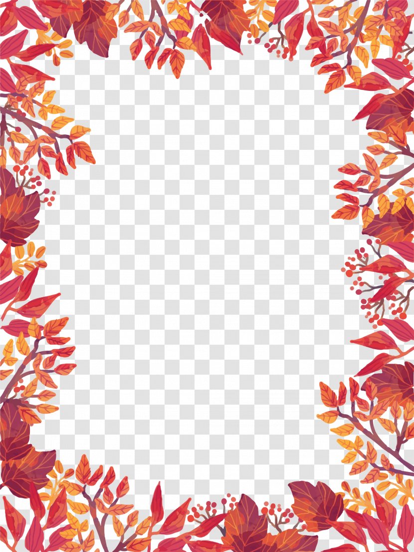 Flyer Autumn Template Harvest Festival - Poster - Leaves Border Transparent PNG