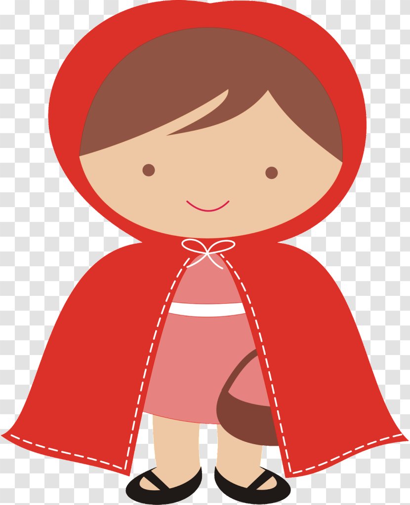 Little Red Riding Hood Big Bad Wolf Clip Art Illustration - 7 Anoes Transparent PNG