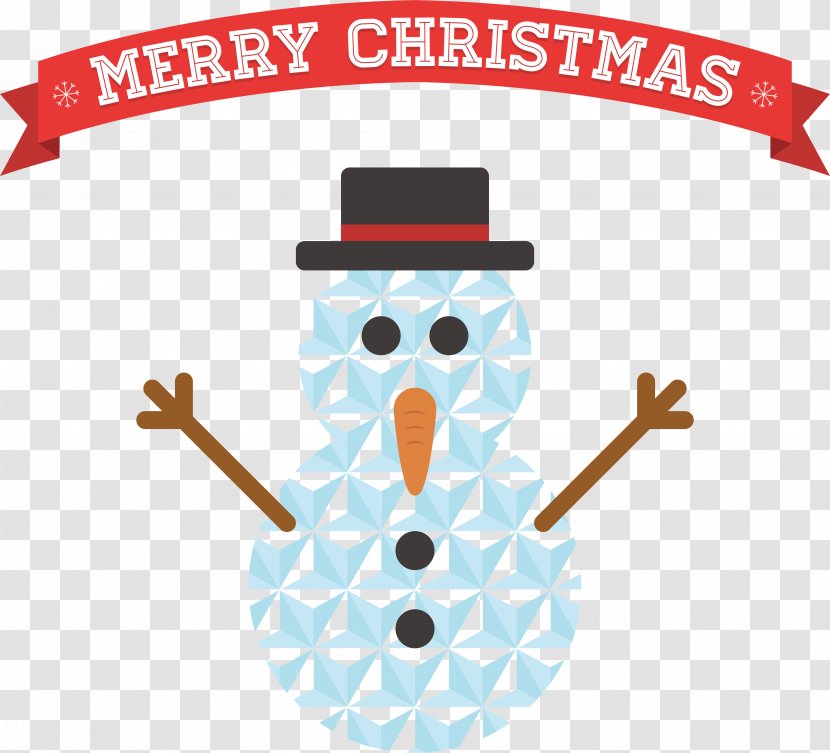 Christmas Card Snowman - Crystal Transparent PNG