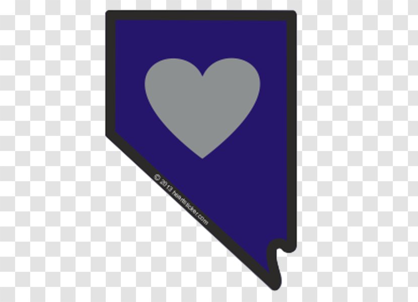 Flag Of Nevada Sticker Heart Die Cutting - State Transparent PNG