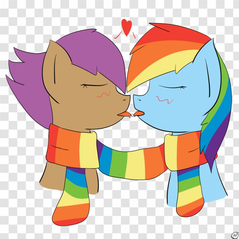 Rainbow Dash Pinkie Pie Applejack Scootaloo Twilight Sparkle - Silhouette - Kiss Transparent PNG