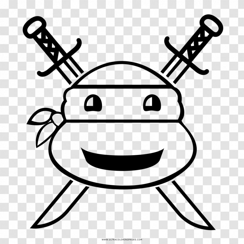 Teenage Mutant Ninja Turtles Drawing Clip Art - Black And White - Turtle Transparent PNG