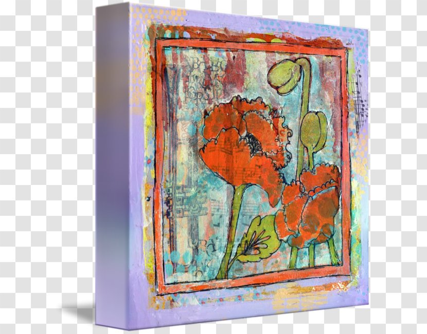 Floral Design Acrylic Paint Still Life Picture Frames Douchegordijn Transparent PNG