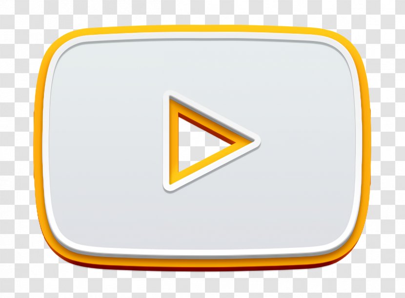 Youtube Icon - Yellow - Symbol Material Property Transparent PNG