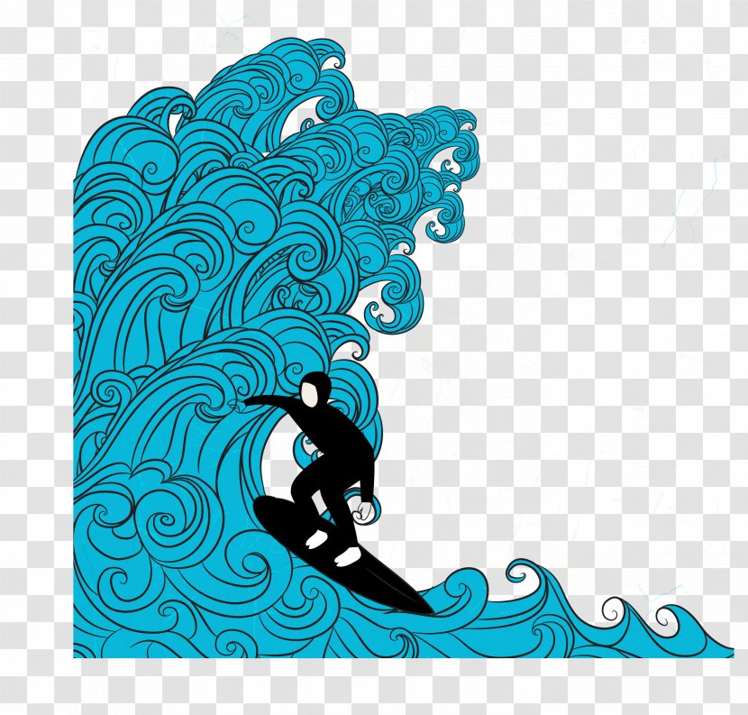 Adobe Illustrator Surfing - Poster - Sea Transparent PNG