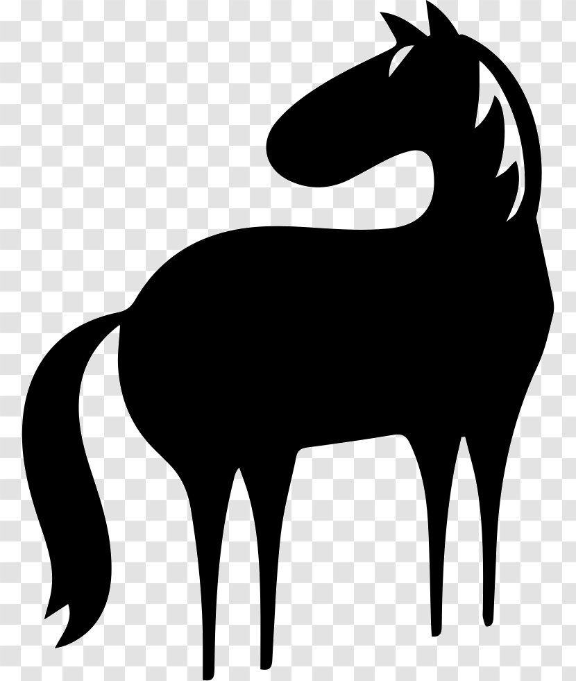 Horse Silhouette Cartoon - Drawing Transparent PNG