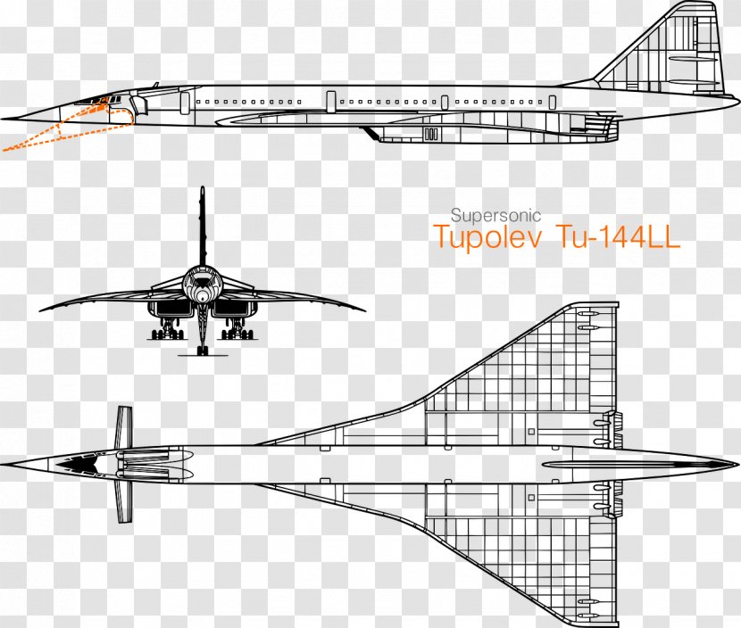 Tupolev Tu-144 Airplane Concorde Aircraft Tu-160 - Supersonic Speed Transparent PNG