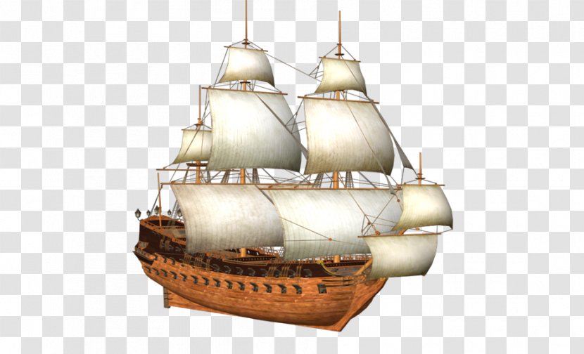 Brigantine Clipper Galleon Ship Of The Line - East Indiaman - Barco. Transparent PNG