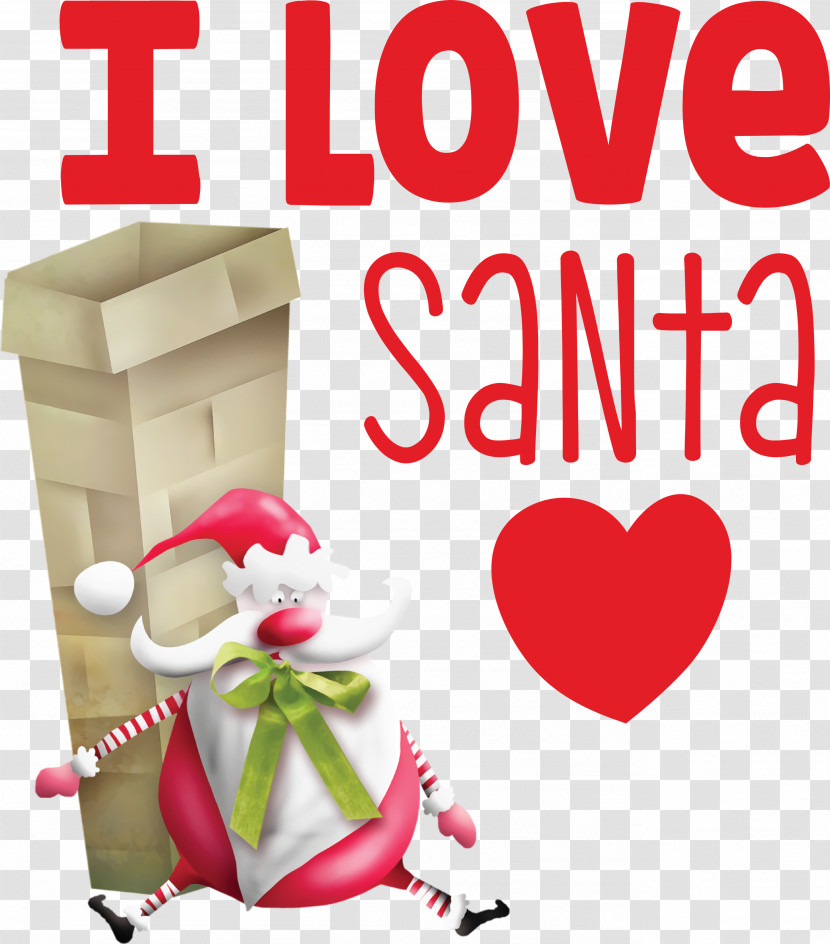 I Love Santa Santa Christmas Transparent PNG