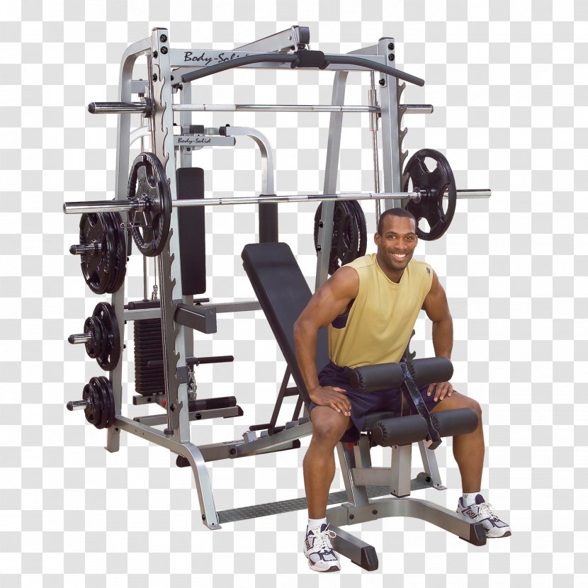 Smith Machine Fitness Centre Power Rack Exercise Weight Training - Bench - Barbell Transparent PNG