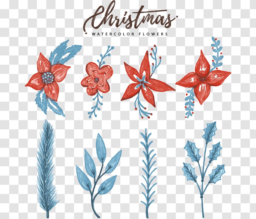 Floral Design Christmas Watercolor Painting Clip Art - Computer Software - Flower Decoration Transparent PNG