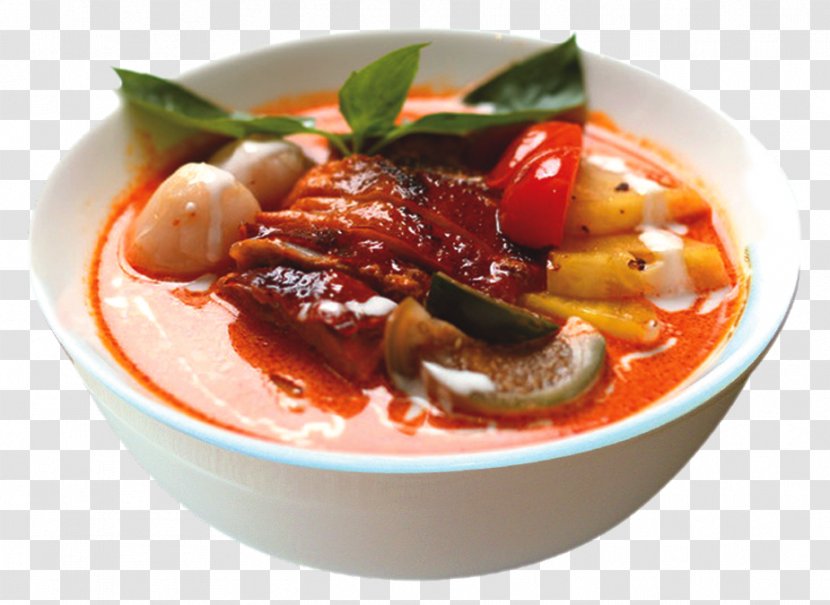 Red Curry Thai Cuisine Vegetarian Canh Chua - Asian Food - Meat Transparent PNG
