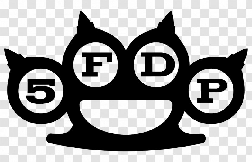 Five Finger Death Punch Logo T-shirt Decal Sticker - Black And White Transparent PNG