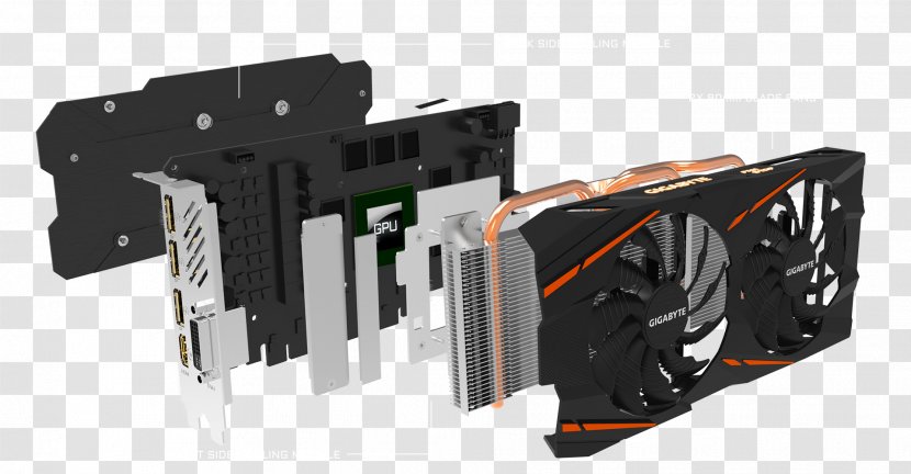 Graphics Cards & Video Adapters AMD Radeon RX 580 GDDR5 SDRAM 500 Series Gigabyte Technology - Processing Unit - Triangl Transparent PNG