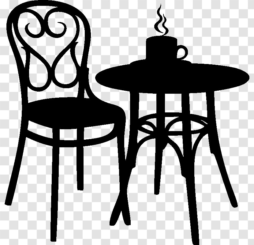 Cafe Coffee Silhouette Table - Tables Transparent PNG