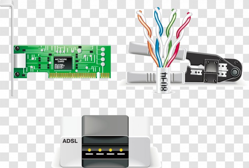 Server Network Switch 19-inch Rack Icon - Electronic Component - Wire Pliers Vector Elements Transparent PNG