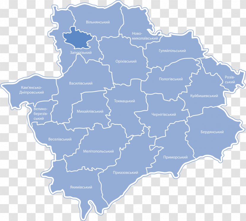 Zaporizhia Oblast Vasylivka Central Ukraine Novomykolaivka Raion - Area - Map Transparent PNG