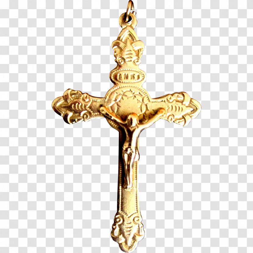 Crucifix Cross Charms & Pendants Gold Jewellery Transparent PNG