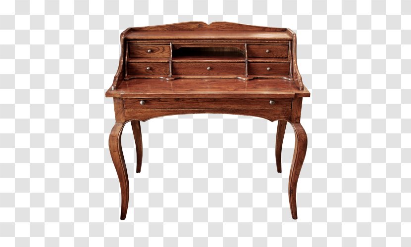 Writing Table Desk Antique - Hutch Transparent PNG