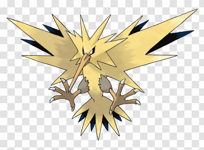 Zapdos Legendary Bird Trio Moltres Articuno Video Games - Silhouette - Flower Transparent PNG