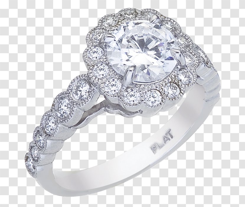 Engagement Ring Diamond Jewellery Bezel - Wedding Ceremony Supply - Platinum Transparent PNG