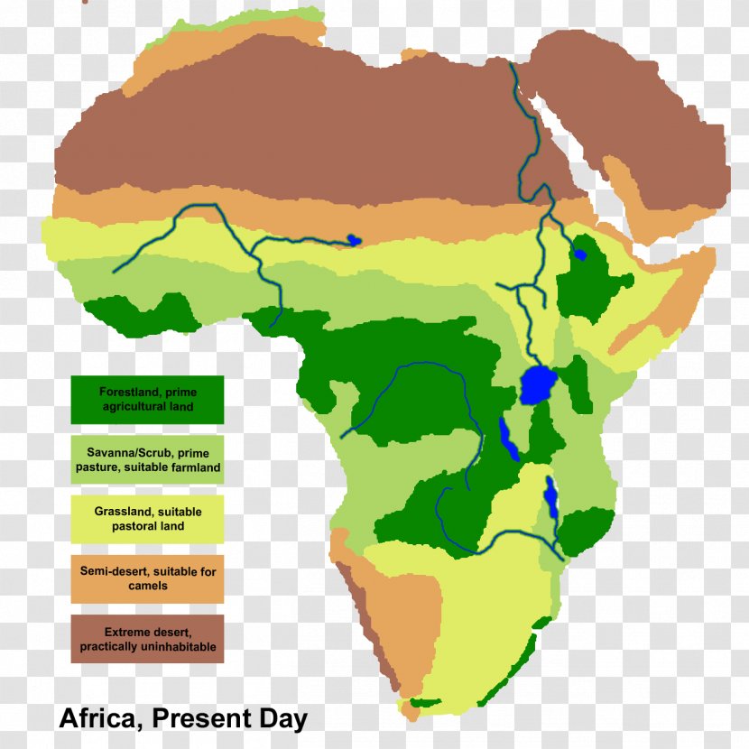 Africa Savanna Map Grassland Geography - Geographical Feature Transparent PNG