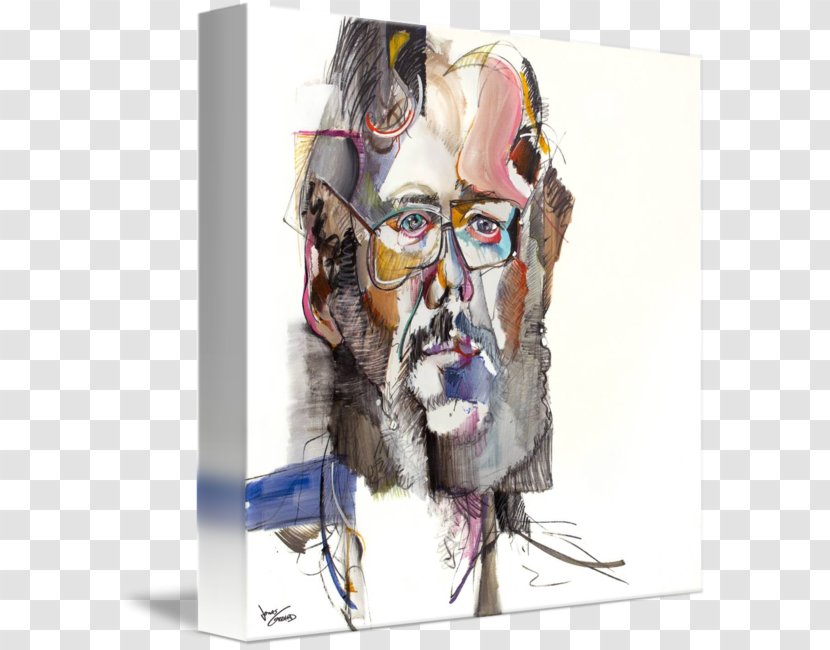 Glasses Gallery Wrap Facial Hair Canvas - Selfservice Laundry Transparent PNG
