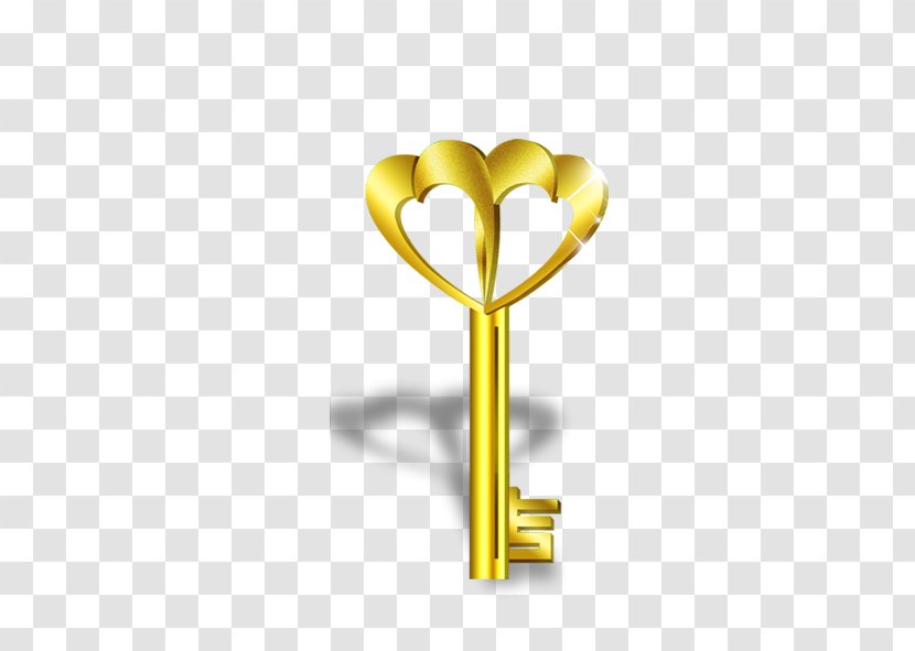 Computer File - Yellow - Heart-shaped Key Transparent PNG