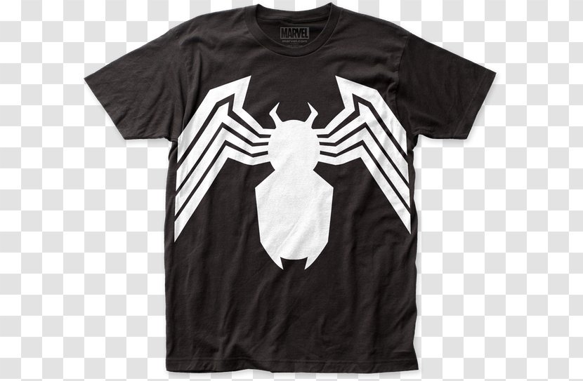 Venom T-shirt Spider-Man Clothing - Black Transparent PNG