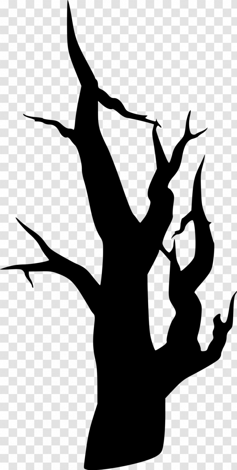Tree Clip Art - Black And White Transparent PNG