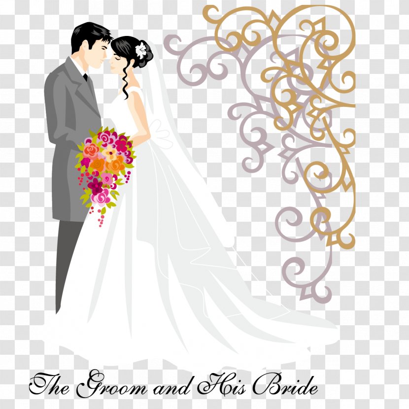 Marriage Bride - The Happy Couple Vector Transparent PNG