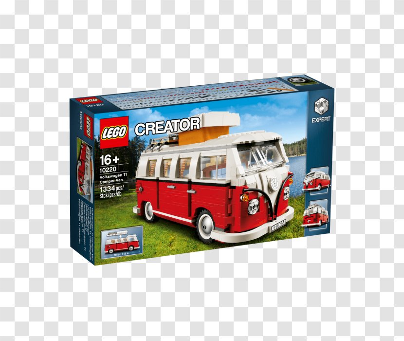 Volkswagen Type 2 Beetle LEGO 10220 Creator T1 Camper Van - Toy Transparent PNG