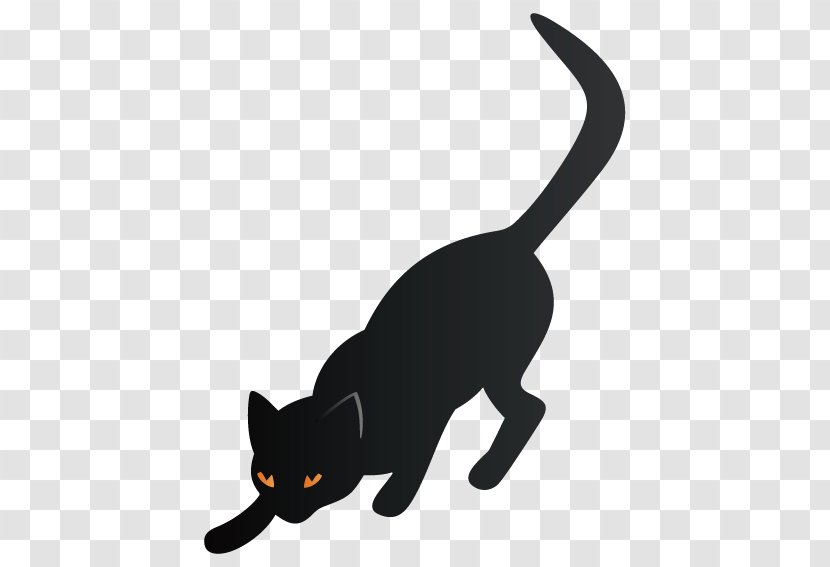 Halloween Clip Art - Vexel - Black Cat Transparent PNG