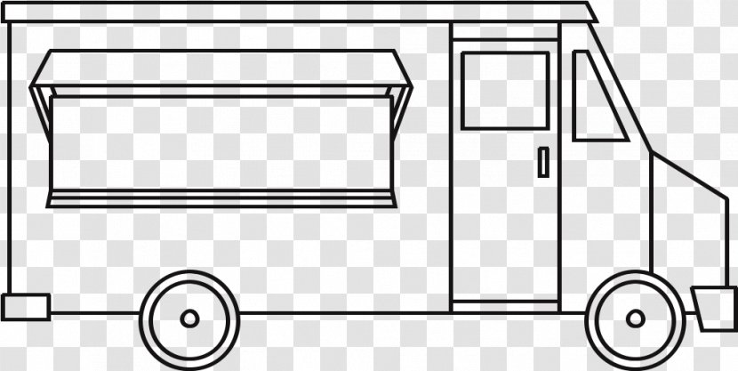 Car Cartoon - Food Cart - Vehicle Line Art Transparent PNG