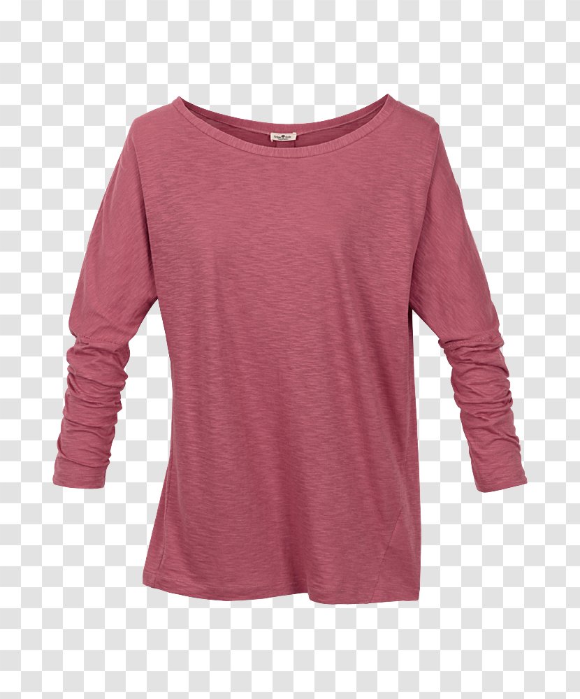 Long-sleeved T-shirt Shoulder - Pink Transparent PNG