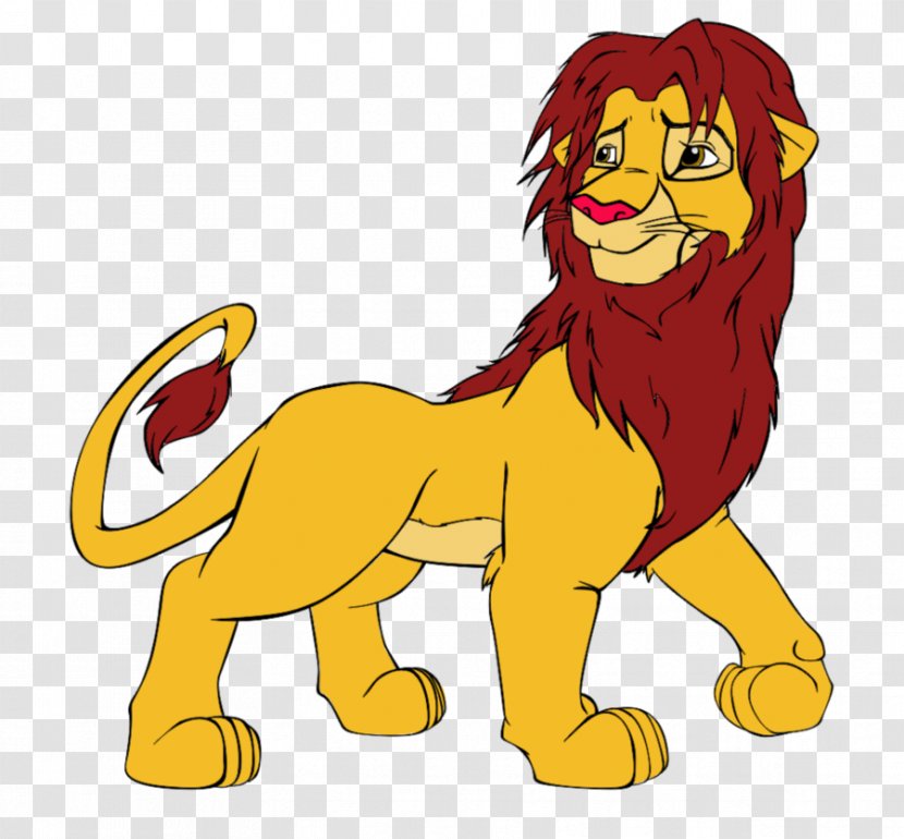 Lion Simba Drawing Color - Small To Medium Sized Cats - King Transparent PNG