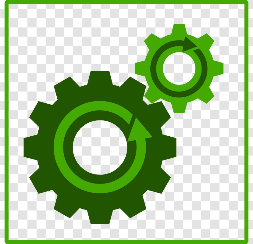 Gear Clip Art - Recycling Icon Transparent PNG