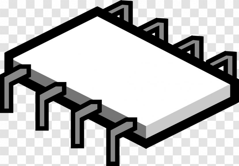 Clip Art Integrated Circuits & Chips Central Processing Unit GIF Microprocessor - Black And White - Chip Transparent PNG