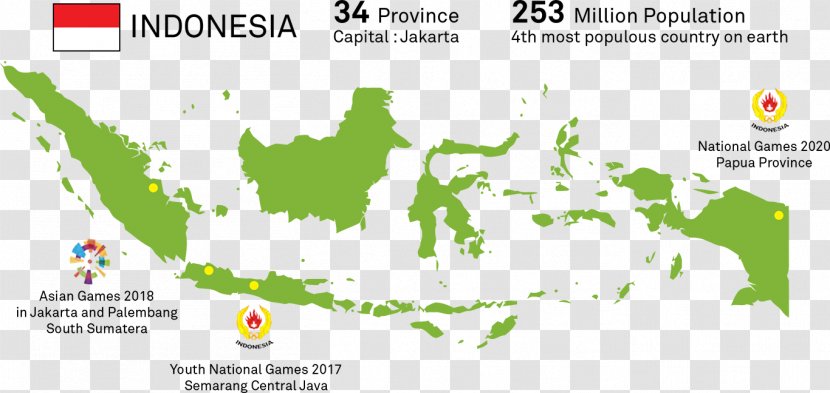 Indonesia Vector Map - Royaltyfree Transparent PNG
