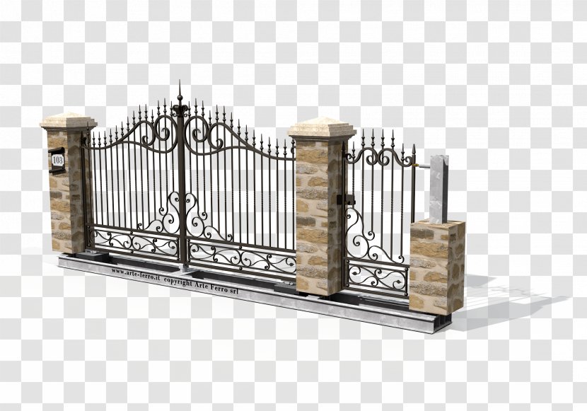 Gate Wrought Iron Fence Door - Hinge Transparent PNG