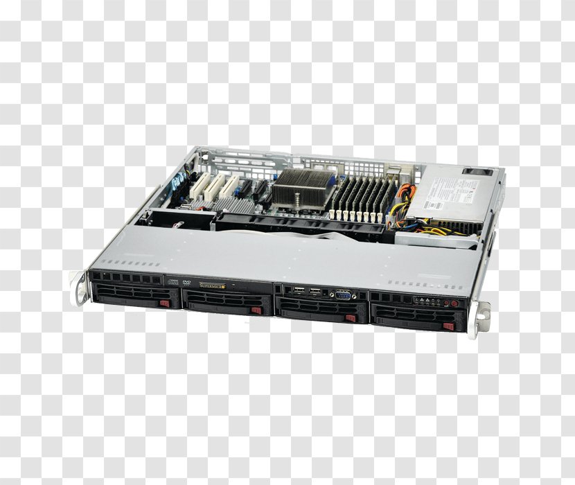 SUPERMICRO AS-1012G-MTF 1U Rackmount Server Barebone Socket G34 AMD SR5650 DDR3 1600/1333/1066 Computer Servers Super Micro Computer, Inc. Hardware - Network Interface Controller Transparent PNG
